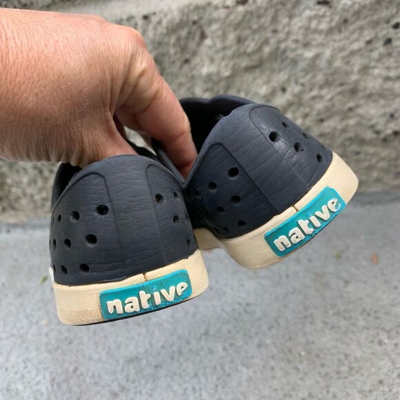 NATIVE Jefferson Kids Black Shoes 9 C9 Toddler Water Shoe Sneaker Natives Unisex - Picture 4 of 6